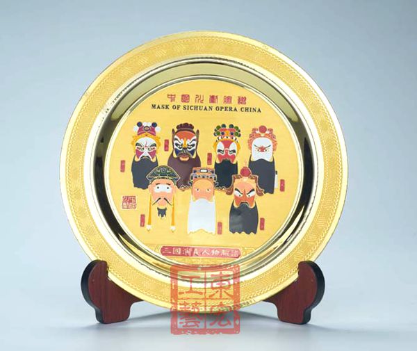 京劇臉譜紀(jì)念盤定制