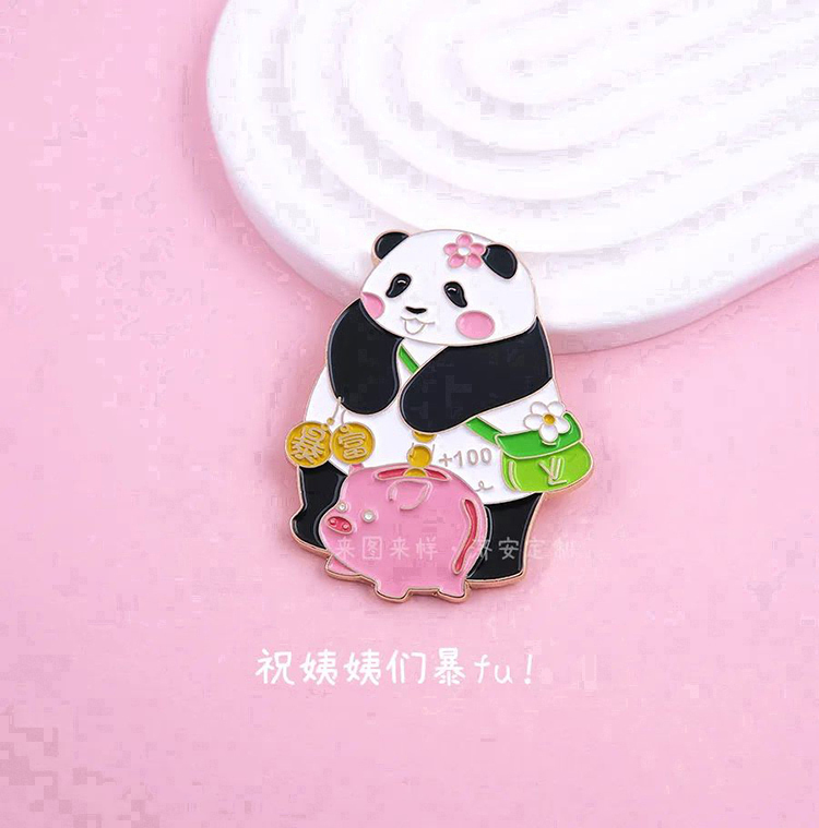 大熊貓和花文創(chuàng)冰箱貼定制案例分享來了！