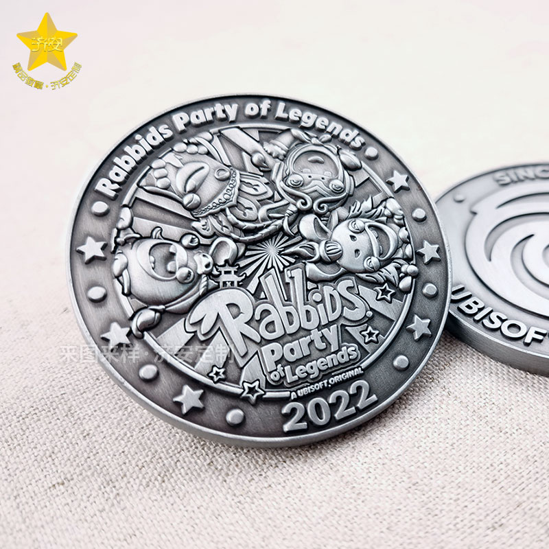 瘋狂的兔子動(dòng)漫周邊紀(jì)念圓幣,影視IP文創(chuàng)衍生品紀(jì)念章定做