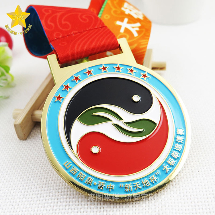 太極拳中國武術(shù)比賽金屬獎(jiǎng)牌定制廠家-濟(jì)安