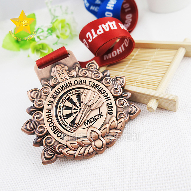 出口品質(zhì)國(guó)外古銅色金屬獎(jiǎng)牌定做廠家濟(jì)安