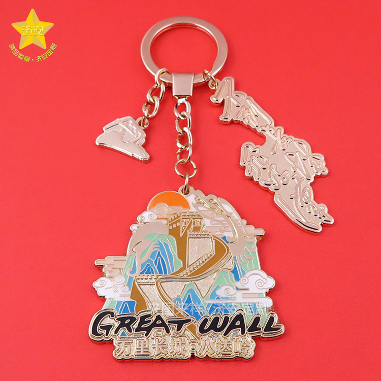 萬里長城旅游景點(diǎn)鑰匙扣定制紀(jì)念品,包掛飾品
