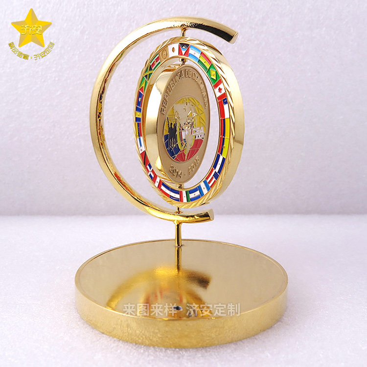 360度旋轉(zhuǎn)擺件金屬創(chuàng)意禮品生產(chǎn)廠家 公司紀念品定制