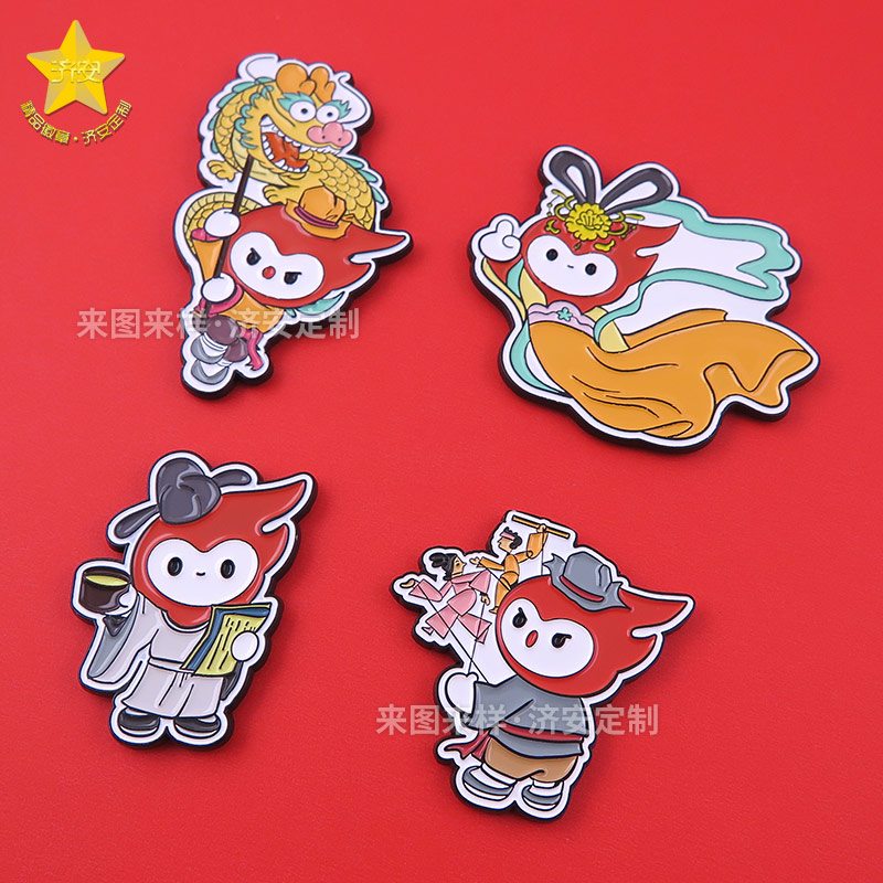 舞龍冰箱貼定制，企業(yè)文創(chuàng)金屬冰箱貼定做