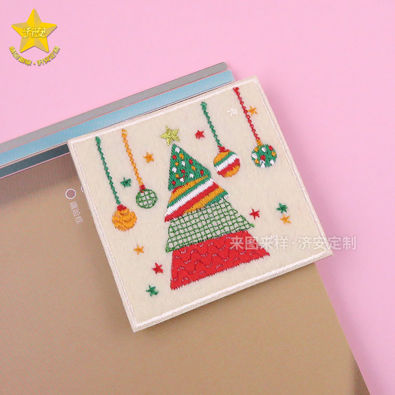 圣誕節(jié)刺繡書(shū)簽定制