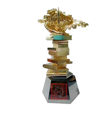 鋅合金鍍金獎杯定制，獎杯制作廠家