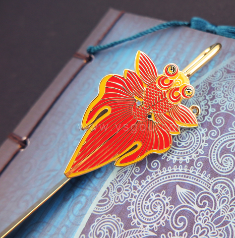 金魚(yú)書(shū)簽訂制,中國(guó)風(fēng)文創(chuàng)書(shū)簽定制