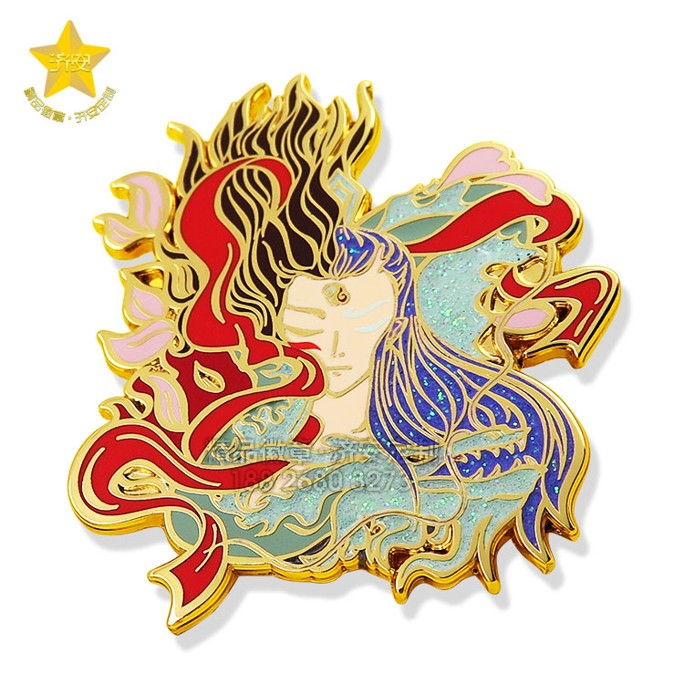 哪吒敖丙動(dòng)漫周邊徽章定制,IP文創(chuàng)胸章